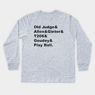 Old Judge & Allen & Ginter - Black Lettering Kids Long Sleeve T-Shirt